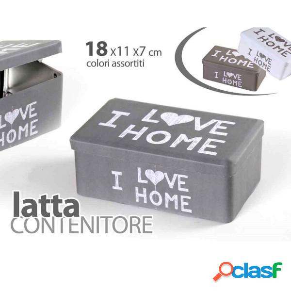 Trade Shop - Contenitore Scatola Latta Multiuso 18x11x7cm I
