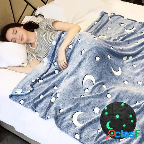 Trade Shop - Coperta Plaid In Pile Con Stelle Che Si