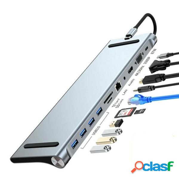 Trade Shop - Hub 11 In 1 Usb Type C Adattatore Con Hdmi 4k