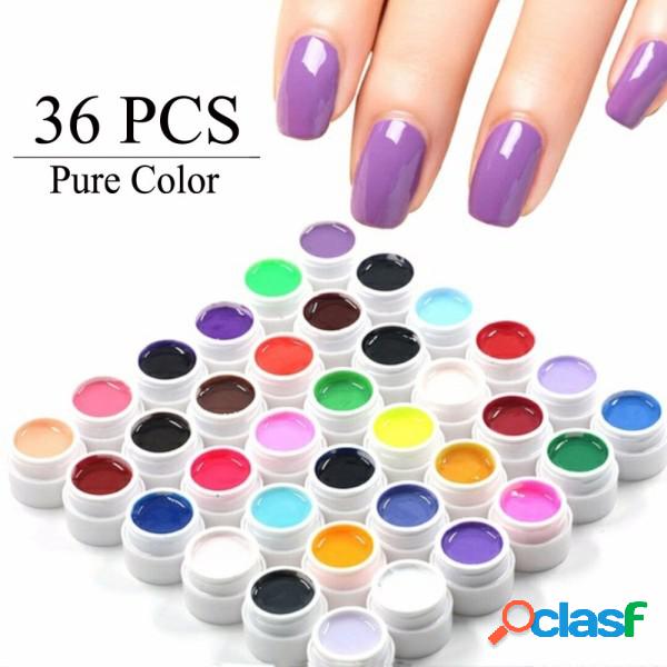 Trade Shop - Kit 36 Color Gel Uv Colorati Lidan Per
