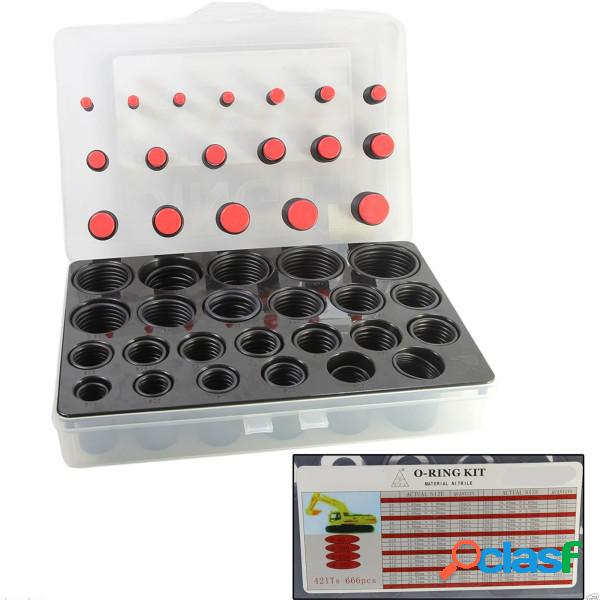 Trade Shop - Kit 666 Pz Guarnizioni Oring 42 Misure Diverse