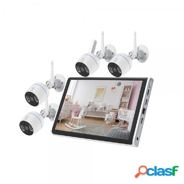 Trade Shop - Kit Di 4 Telecamere Sorveglianza Wifi Ip66 Con