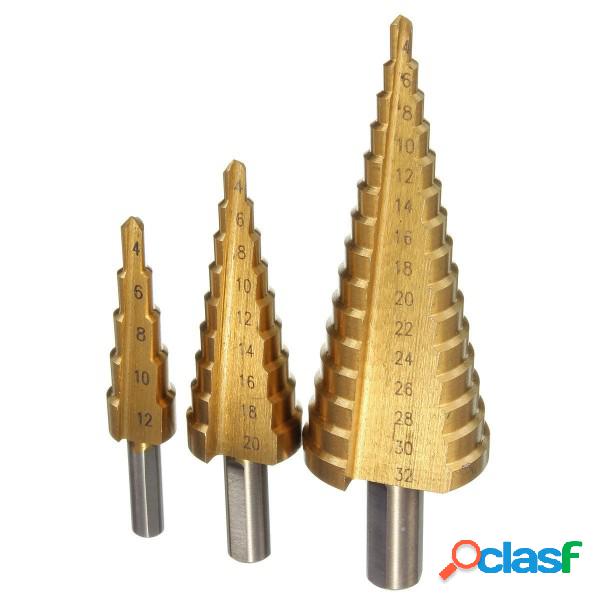 Trade Shop - Kit Set Fresa A Gradini Scalini Conica Hss 4-32