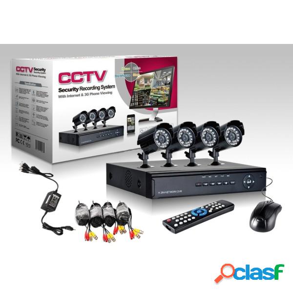 Trade Shop - Kit Videosorveglianza Ccd Dvr 4 Canali