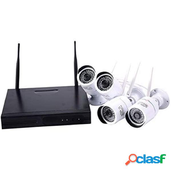 Trade Shop - Kit Videosorveglianza Hd Nvr Wifi A 4 Canali