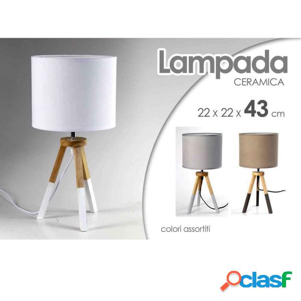 Trade Shop - Lampada Abat Jour Ceramica 22x22x43cm Lumetto