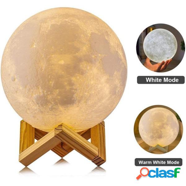 Trade Shop - Lampada Led 3d A Forma Di Luna Usb Luna Luce