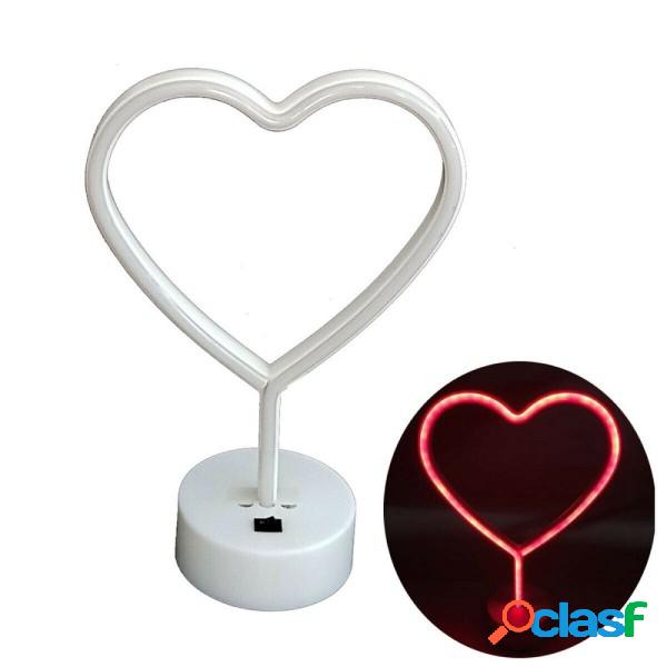 Trade Shop - Lampada Notte Luce Rosso Led Forma Di Cuore
