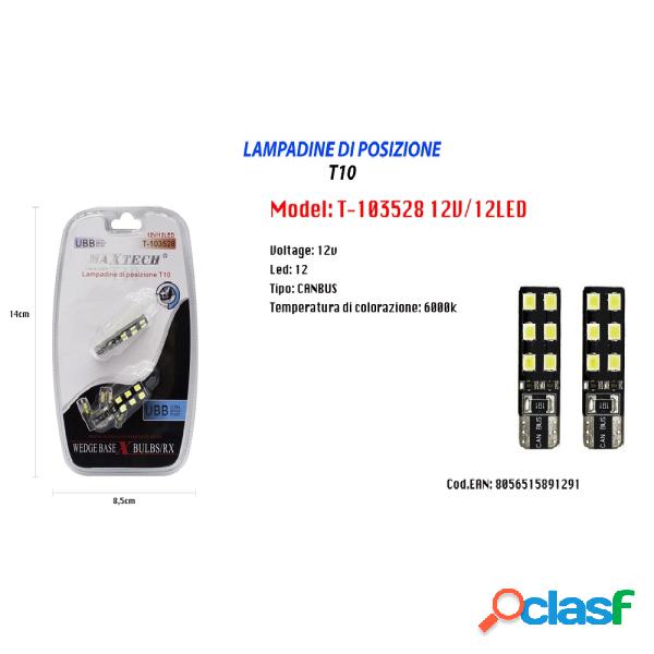 Trade Shop - Lampadina Di Posizione T10 Maxtech T-103528 12v