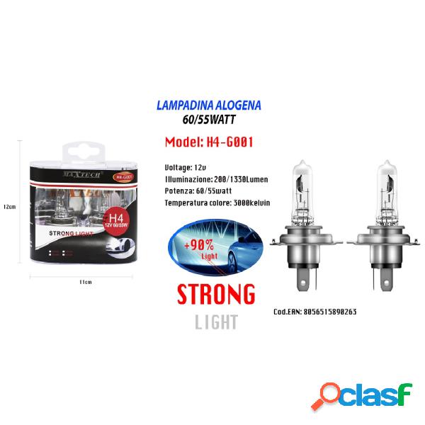 Trade Shop - Lampadine Alogene Per Auto H4 60/55 W 12v Luce