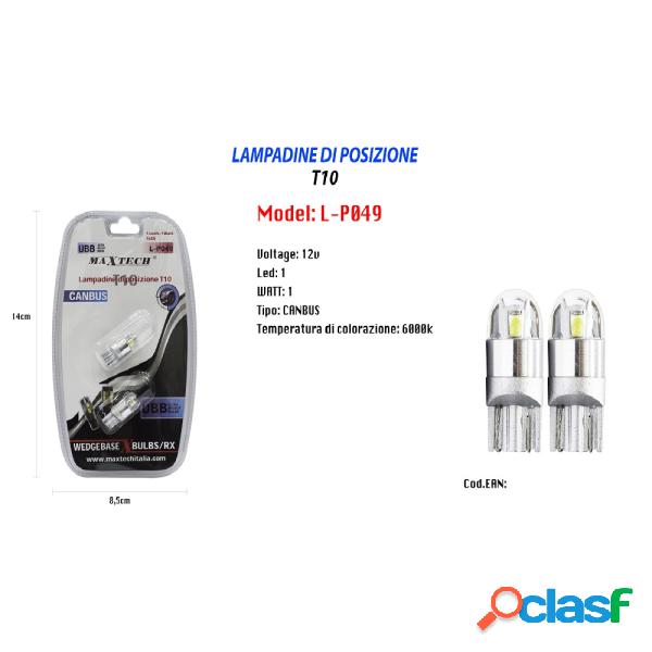 Trade Shop - Lampadine Di Posizione T10 Maxtech L-p049