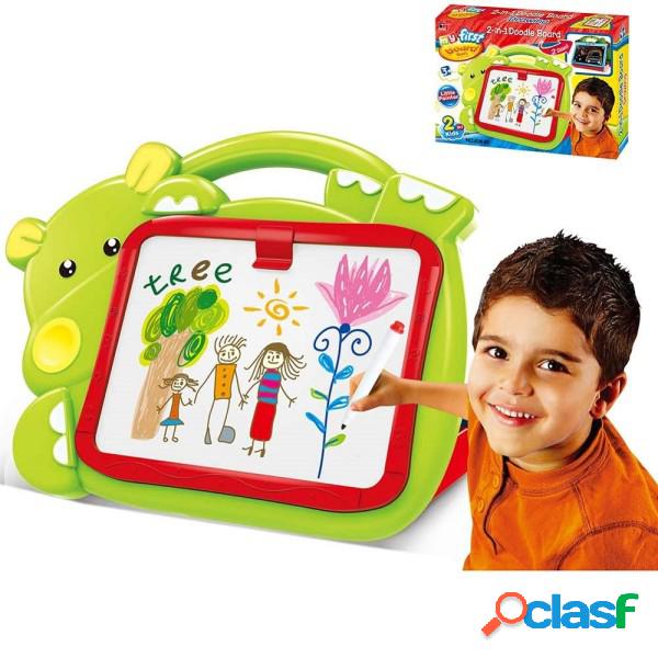 Trade Shop - Lavagna Lavagnetta Per Bambini Hippo 2in1 Con