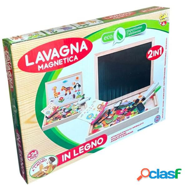 Trade Shop - Lavagna Magnetica 2in1 In Legno Animali