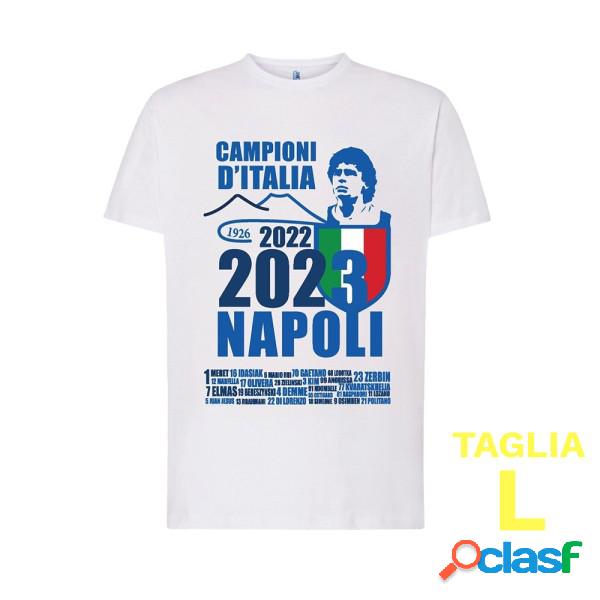 Trade Shop - Maglietta Ssc Napoli Tshirt Bianca Con Stampa
