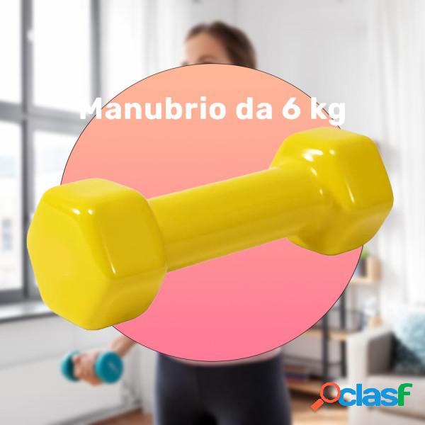 Trade Shop - Manubrio Singolo 6 Kg In Vinile Allenamento