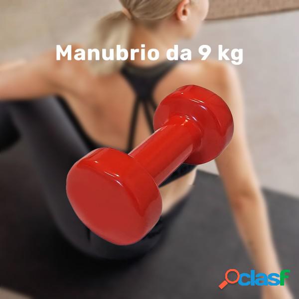 Trade Shop - Manubrio Singolo 9 Kg In Vinile Allenamento