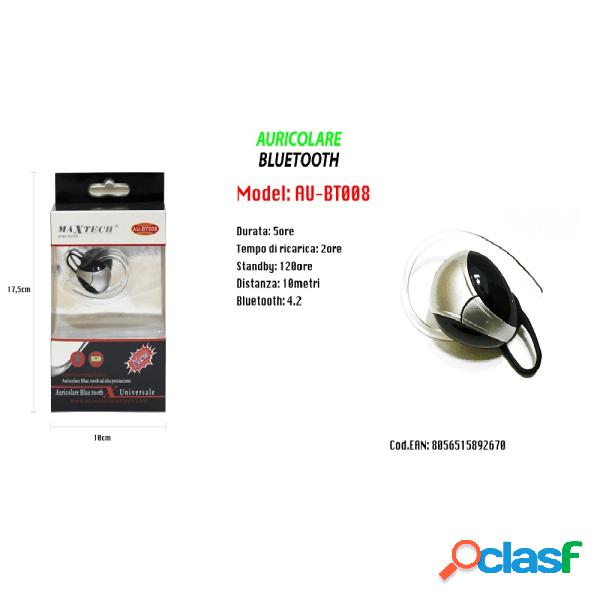 Trade Shop - Maxtech Auricolare Bluetooth 4.2 Au-bt008