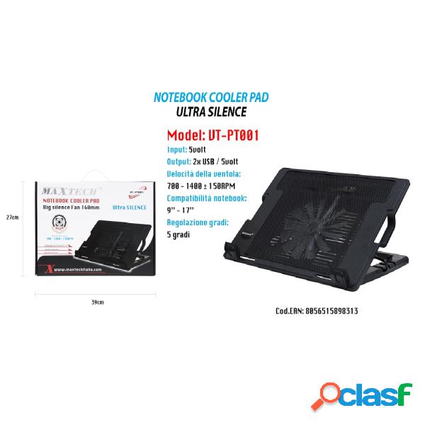 Trade Shop - Maxtech Supporto Notebook Ventola Raffredda Pc