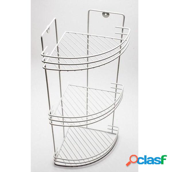 Trade Shop - Mensola Da Bagno Angolare A 3 Livelli Ripiani