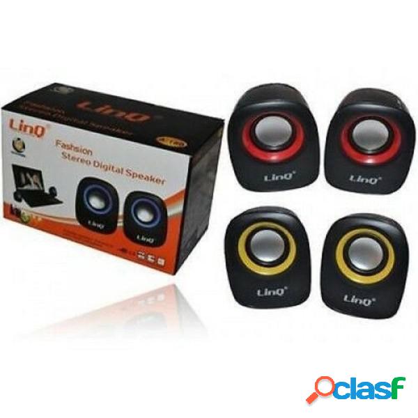 Trade Shop - Mini Casse Speaker Altoparlanti Stereo Usb 2.0