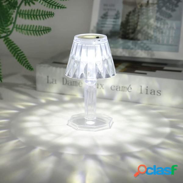 Trade Shop - Mini Lampada A Led Effetto Cristallo Da Tavolo