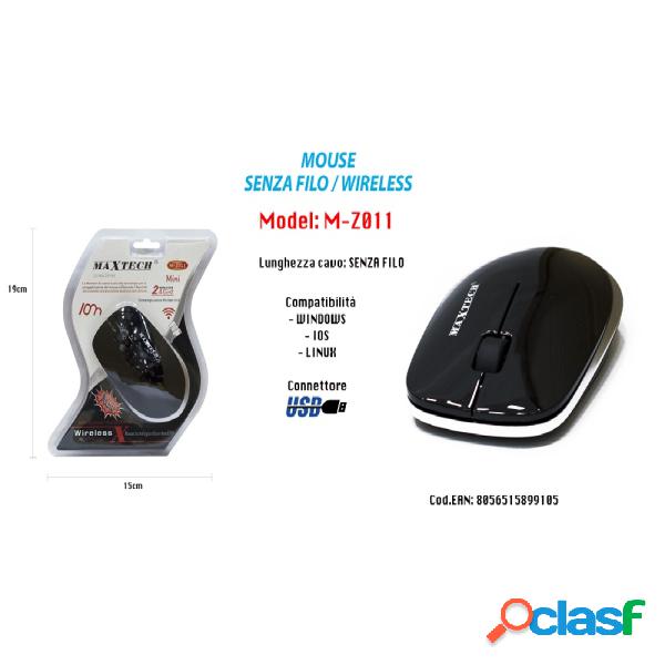 Trade Shop - Mouse Senza Fili Wifi 2.4 Ghz Per Computer Pc
