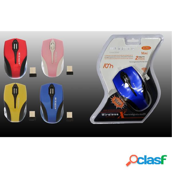 Trade Shop - Mouse Wifi Pc Computer Usb2.0 Senza Fili