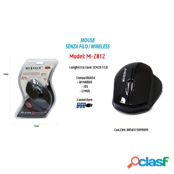 Trade Shop - Mouse Wifi Wireless Senza Filo Portatile Pc