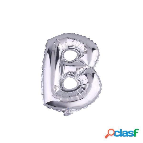 Trade Shop - Palloncino Gonfiabile Elio Lettera B Argento 35