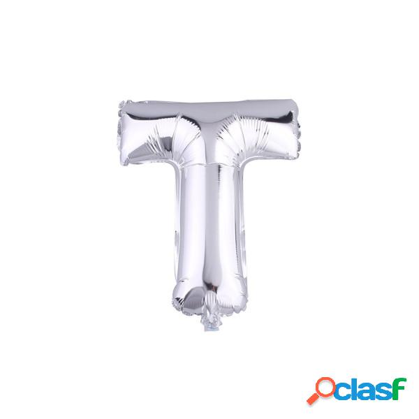 Trade Shop - Palloncino Gonfiabile Elio Lettera T Argento 35