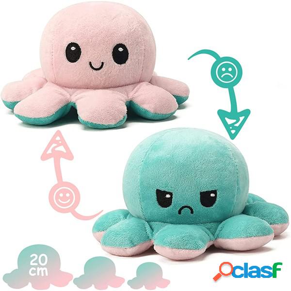 Trade Shop - Peluche Polpo Reversibile Sorridente Giocattolo