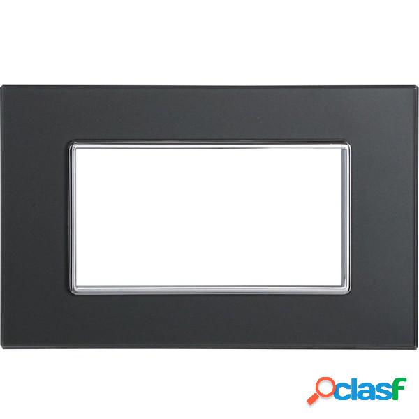 Trade Shop - Placca Cristal 3 4 6 M Acciaio Scuro Effetto