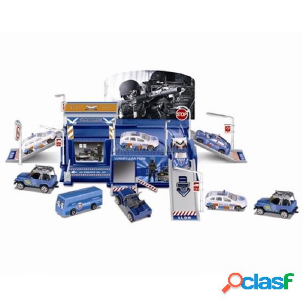 Trade Shop - Playset Garage Stazione Polizia Swat Con Rampe
