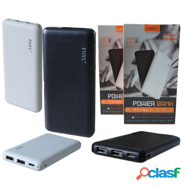 Trade Shop - Power Bank 12000mah 2 Usb Batteria Emergenza