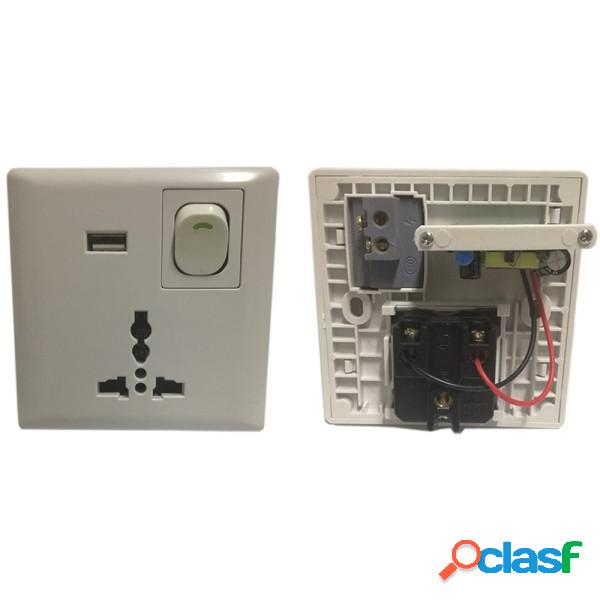 Trade Shop - Presa Da Incasso A Muro Universale Con Usb Con