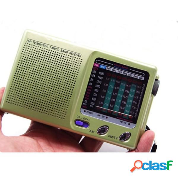 Trade Shop - Radio Portatile 9 Banda Fm/mw/sw Pratica