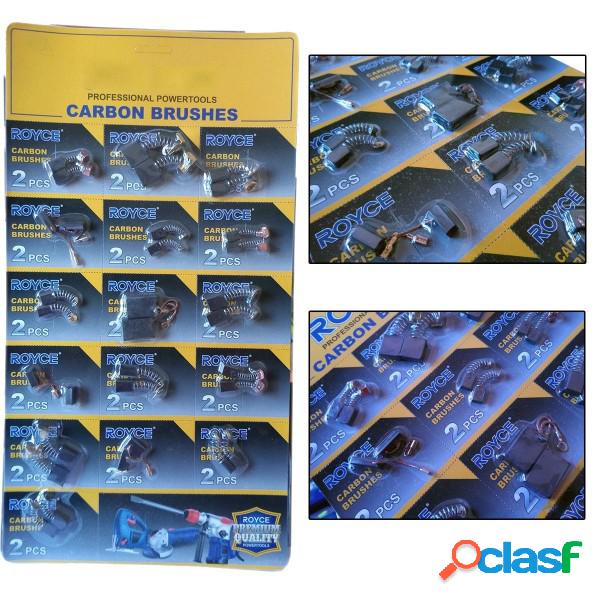 Trade Shop - Ricambi Spazzole 16 Coppie Spazzole Per Trapano