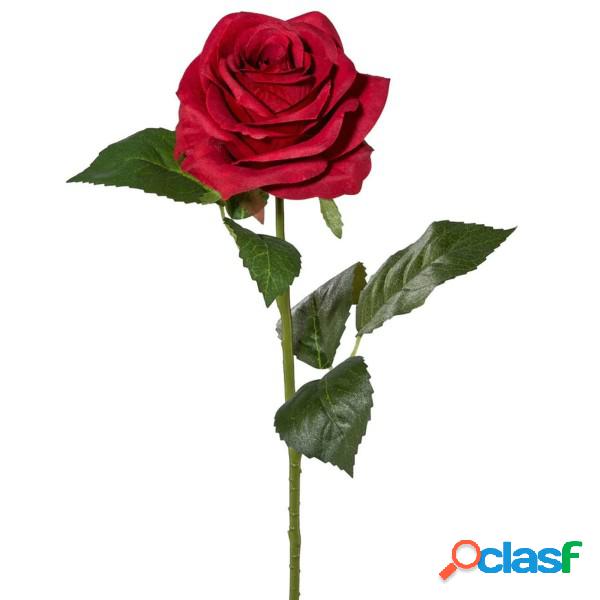 Trade Shop - Rosa Finta Artificiale Con Ramo Da 50cm Rose