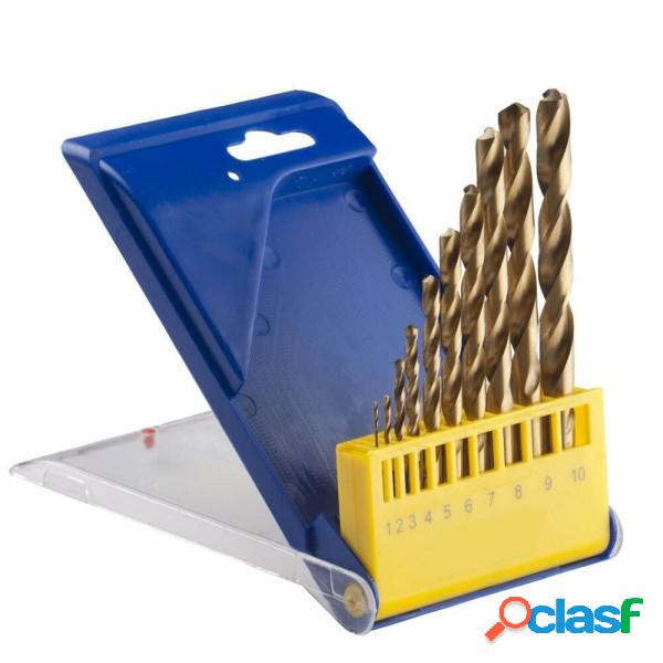 Trade Shop - Set 10 Pezzi Punte Legno Per Trapano Da 1 Mm A