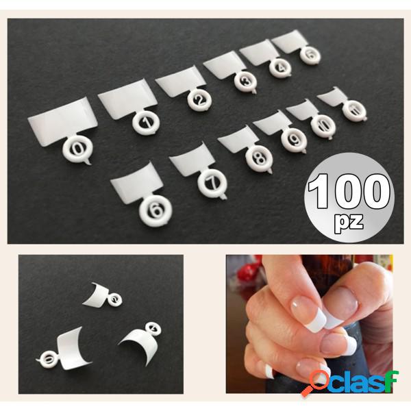 Trade Shop - Set 100 French Wrap Bianco Mezze Tips Tip Per
