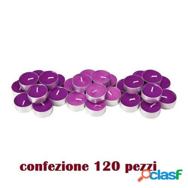 Trade Shop - Set 120 Pezzi Candele Viola Profumate Fragranza