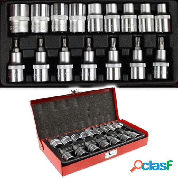 Trade Shop - Set 16 Pz Bussole Torx T30-t70 Maschio Femmina