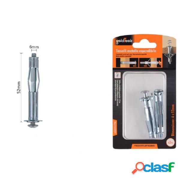 Trade Shop - Set 2 Pz Tasselli Metallici Espandibile Viti A
