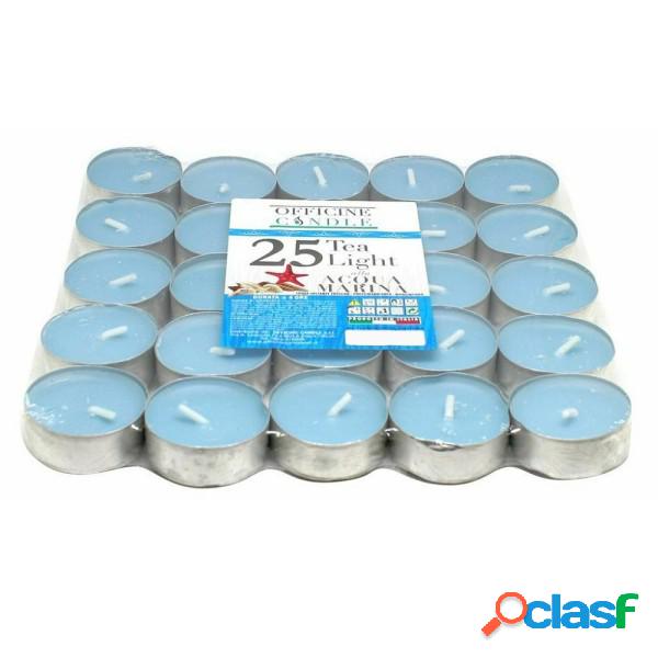 Trade Shop - Set 25 Pezzi Candele Azzurre Profumate