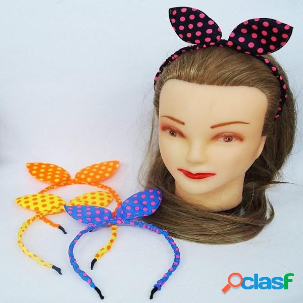 Trade Shop - Set 2pz Cerchietti Retro' Pois Orecchie