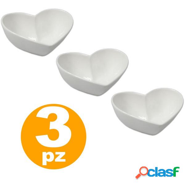 Trade Shop - Set 3 Antipastiere Ciotole Cuore Finger Food