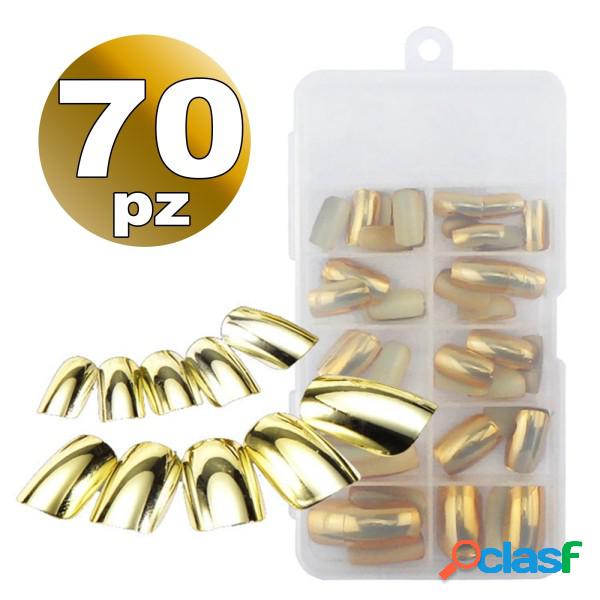 Trade Shop - Set 70 Tips Tip Per Mani Oro Mezze French