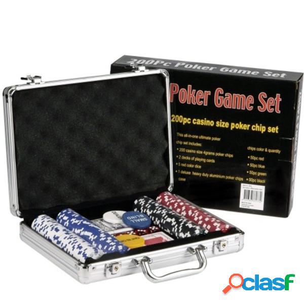 Trade Shop - Set Kit 200 Poker Fiches Chips Valigetta Carte