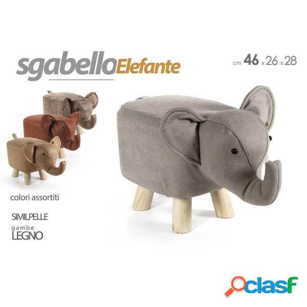 Trade Shop - Sgabello Elefante Pouf Poggiapiedi Bambini