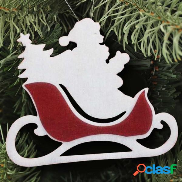 Trade Shop - Slitta Babbo Natale Ovatta E Juta 2 Colori 44